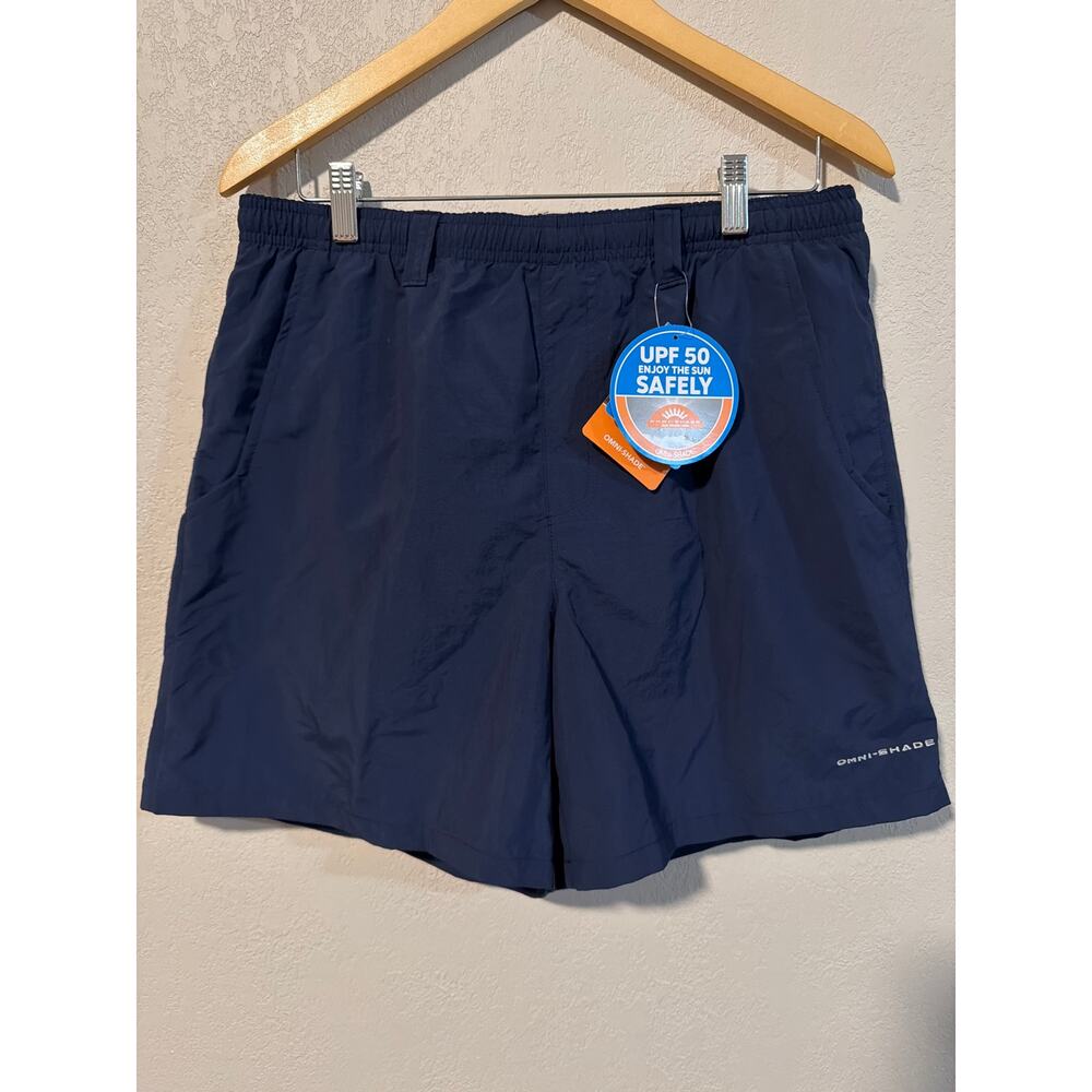 Columbia Men’s Backcast Navy Blue 6” Water Shorts SZ M Omni-Shade